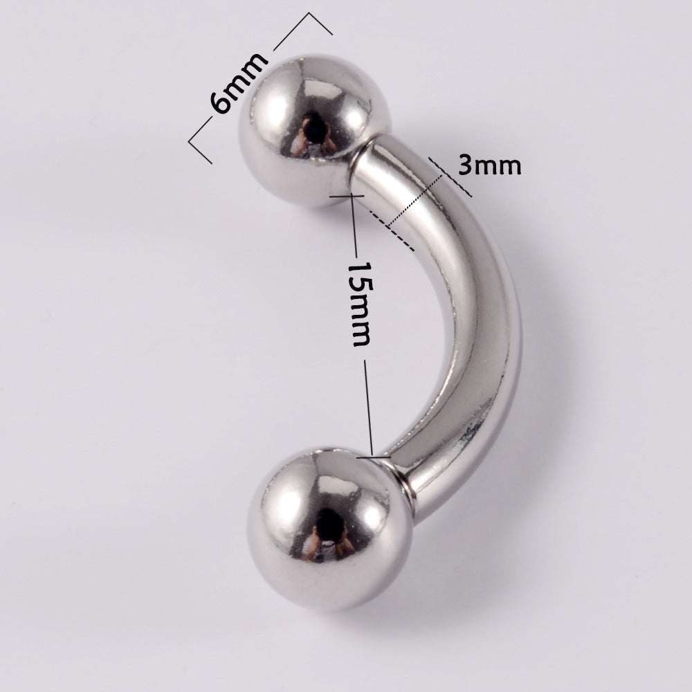 Stainless Steel Curved Rod Body Piercing Earrings | Orazek UK Ltd