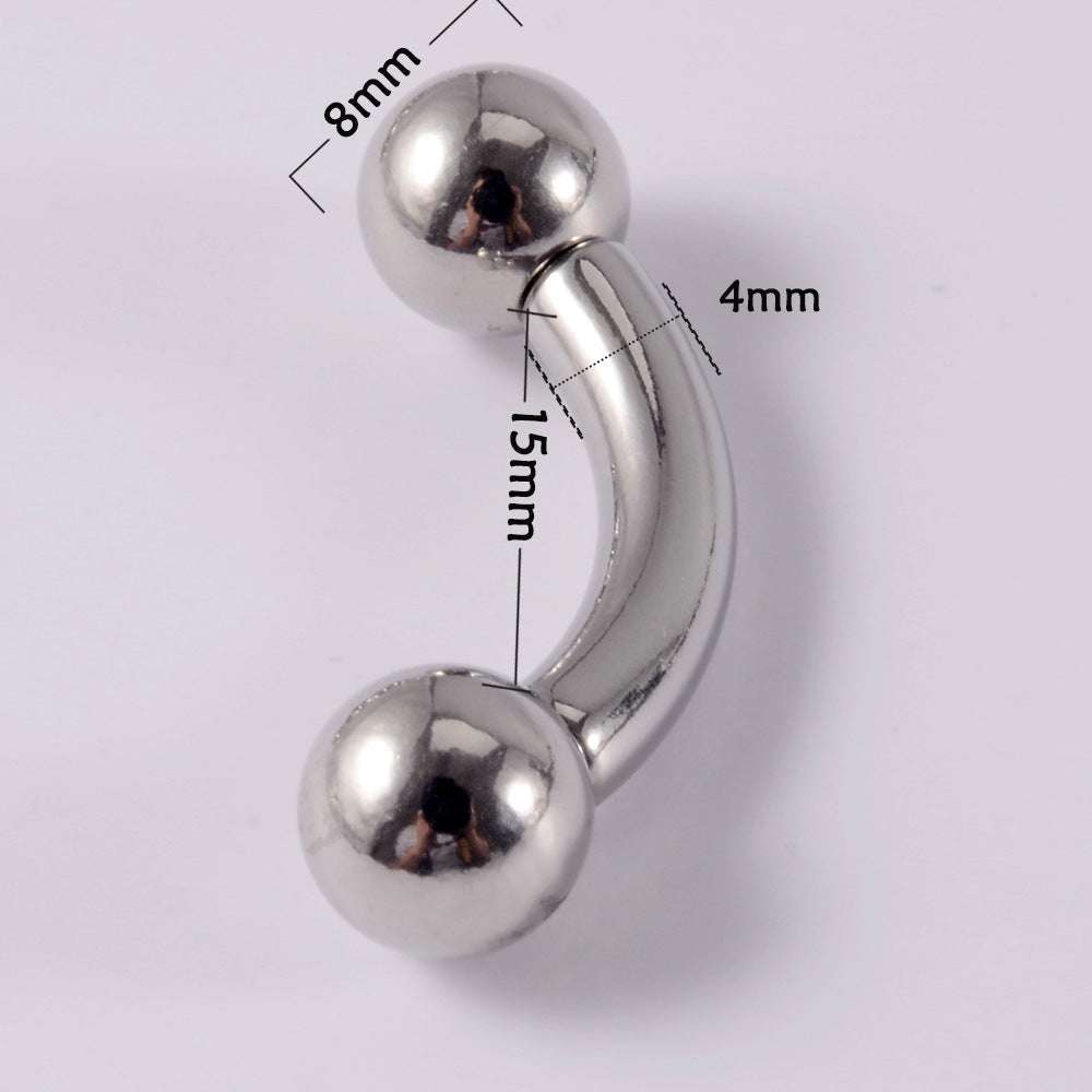 Stainless Steel Curved Rod Body Piercing Earrings | Orazek UK Ltd