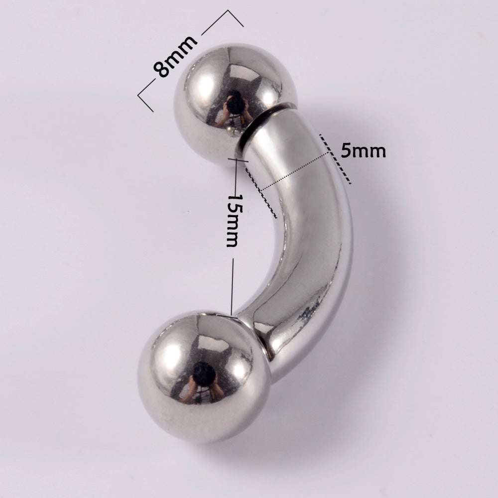 Stainless Steel Curved Rod Body Piercing Earrings | Orazek UK Ltd
