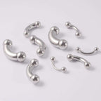 Stainless Steel Curved Rod Body Piercing Earrings | Orazek UK Ltd