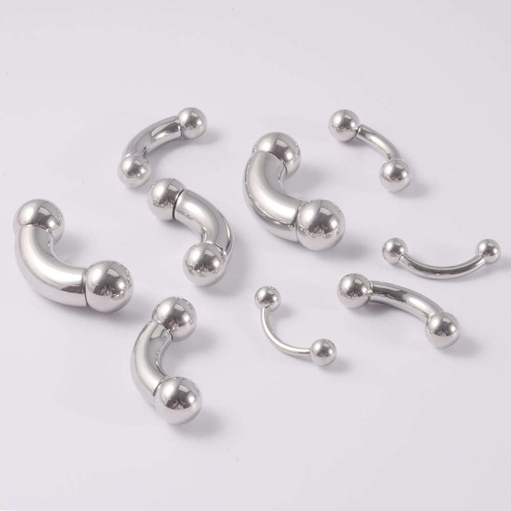 Stainless Steel Curved Rod Body Piercing Earrings | Orazek UK Ltd