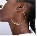 Stainless Steel Custom Name Hoop Earrings Personalized Letter Circle Earring for Women | Orazek UK Ltd