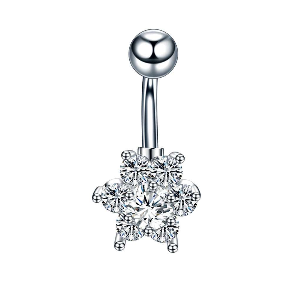 Stainless Steel Diamond Navel Ring Body Jewelry | Orazek UK Ltd