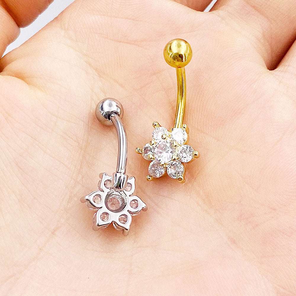 Stainless Steel Diamond Navel Ring Body Jewelry | Orazek UK Ltd