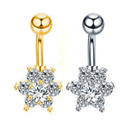 Stainless Steel Diamond Navel Ring Body Jewelry | Orazek UK Ltd