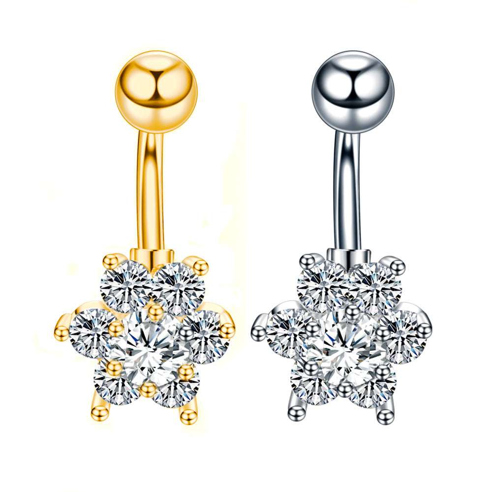 Stainless Steel Diamond Navel Ring Body Jewelry | Orazek UK Ltd