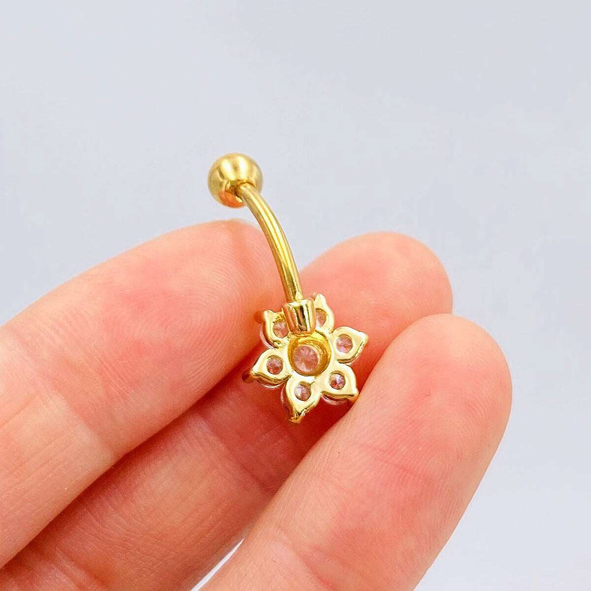 Stainless Steel Diamond Navel Ring Body Jewelry | Orazek UK Ltd