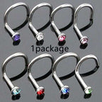 Stainless Steel Diamond Nose Ring Prickly Jewelry | Orazek UK Ltd