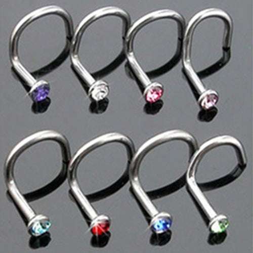 Stainless Steel Diamond Nose Ring Prickly Jewelry | Orazek UK Ltd