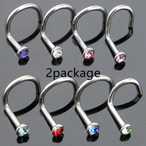 Stainless Steel Diamond Nose Ring Prickly Jewelry | Orazek UK Ltd