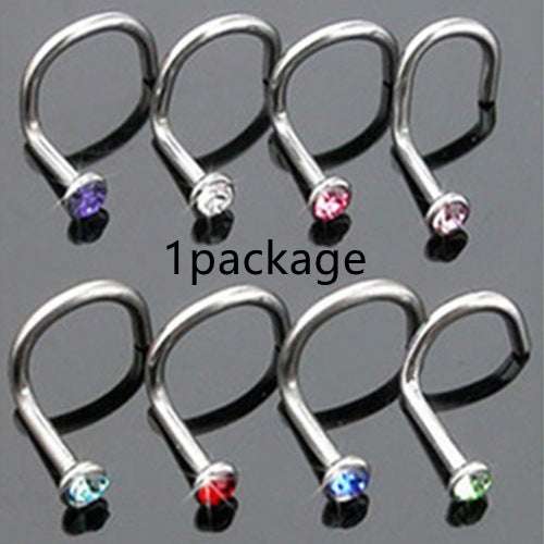 Stainless Steel Diamond Nose Ring Prickly Jewelry Orazek UK Ltd