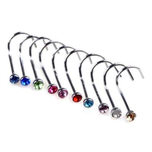 Stainless Steel Diamond Nose Ring Prickly Jewelry Orazek UK Ltd