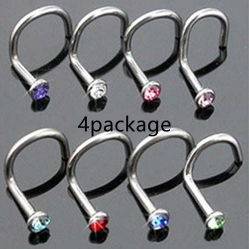 Stainless Steel Diamond Nose Ring Prickly Jewelry Orazek UK Ltd