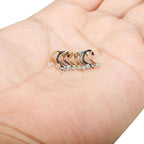 Stainless Steel Diamond-Studded Curved Bar Nose Ring | Orazek UK Ltd