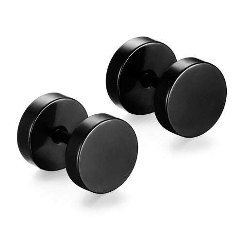 Stainless Steel Earrings Women Men Gold Silver Black Barbell Ear Stud Piercing Earring Tunnel Punk Gothic Jewelry | Orazek UK Ltd