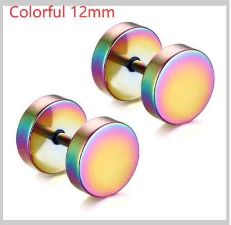 Stainless Steel Earrings Women Men Gold Silver Black Barbell Ear Stud Piercing Earring Tunnel Punk Gothic Jewelry | Orazek UK Ltd