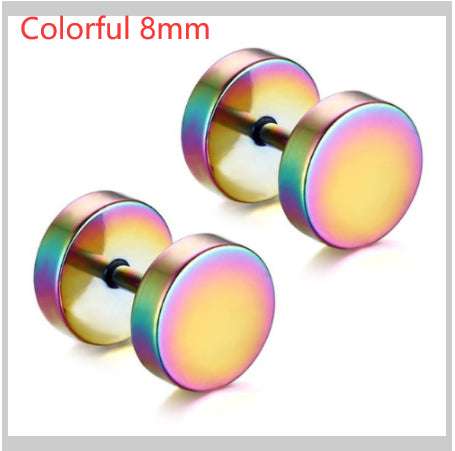 Stainless Steel Earrings Women Men Gold Silver Black Barbell Ear Stud Piercing Earring Tunnel Punk Gothic Jewelry | Orazek UK Ltd