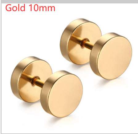 Stainless Steel Earrings Women Men Gold Silver Black Barbell Ear Stud Piercing Earring Tunnel Punk Gothic Jewelry | Orazek UK Ltd