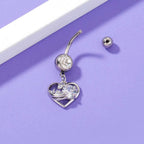 Stainless Steel Heart Navel Nail Human Body Piercing Jewelry Woman | Orazek UK Ltd