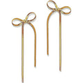Stainless Steel Jewelry Wholesale Non-tarnish Herringbone Bow Earrings Hypoallergenic 18k Gold Plated Ribbon Bow Bowknot Earring | Orazek UK Ltd