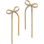 Stainless Steel Jewelry Wholesale Non-tarnish Herringbone Bow Earrings Hypoallergenic 18k Gold Plated Ribbon Bow Bowknot Earring | Orazek UK Ltd