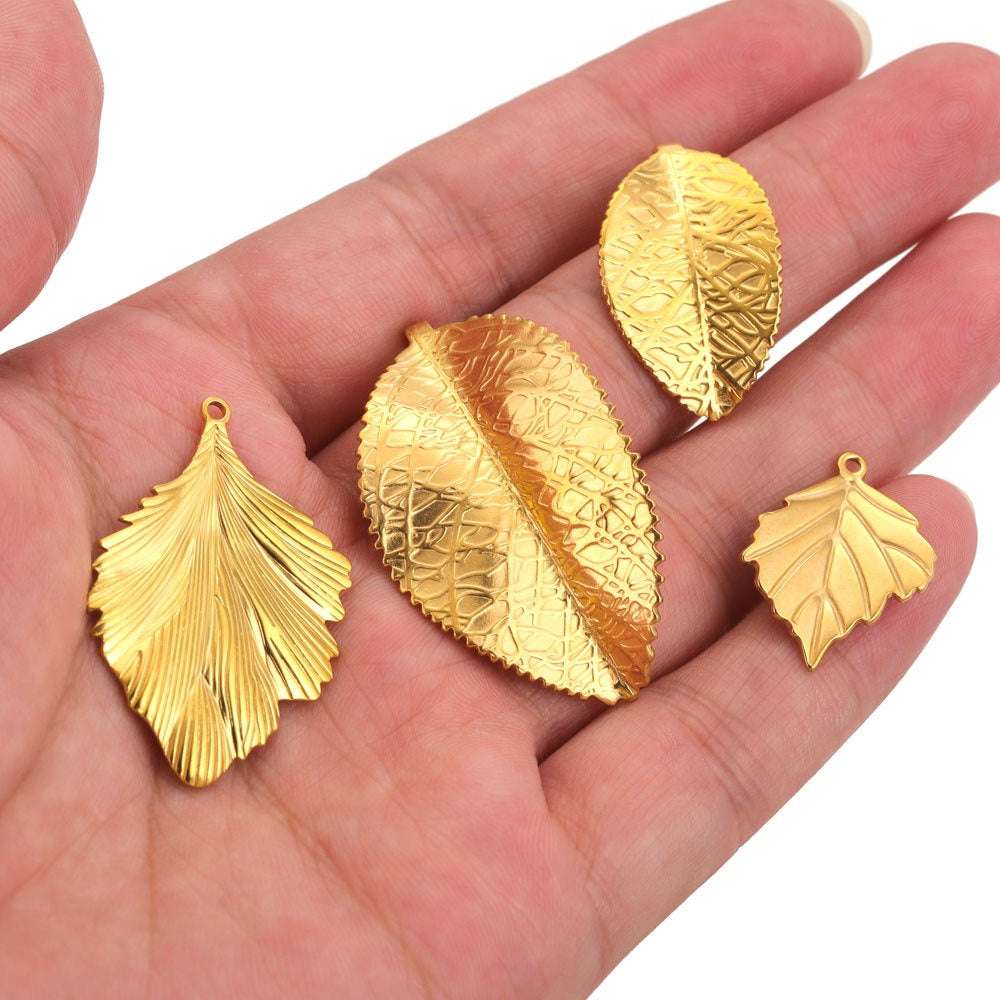 Stainless Steel Leaves Earring Ornament Accessories | Orazek UK Ltd