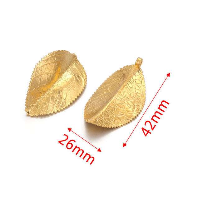 Stainless Steel Leaves Earring Ornament Accessories | Orazek UK Ltd