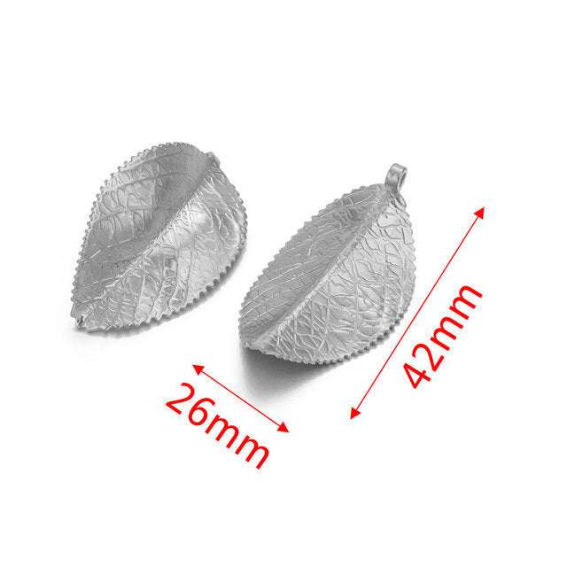 Stainless Steel Leaves Earring Ornament Accessories | Orazek UK Ltd