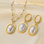 Stainless Steel Necklace Earrings Women's Jewelry Suit | Orazek UK Ltd