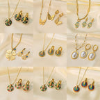 Stainless Steel Necklace Earrings Women's Jewelry Suit | Orazek UK Ltd