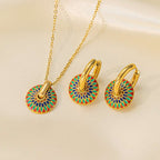 Stainless Steel Necklace Earrings Women's Jewelry Suit | Orazek UK Ltd