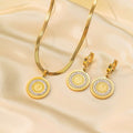 Stainless Steel Necklace Earrings Women's Jewelry Suit | Orazek UK Ltd