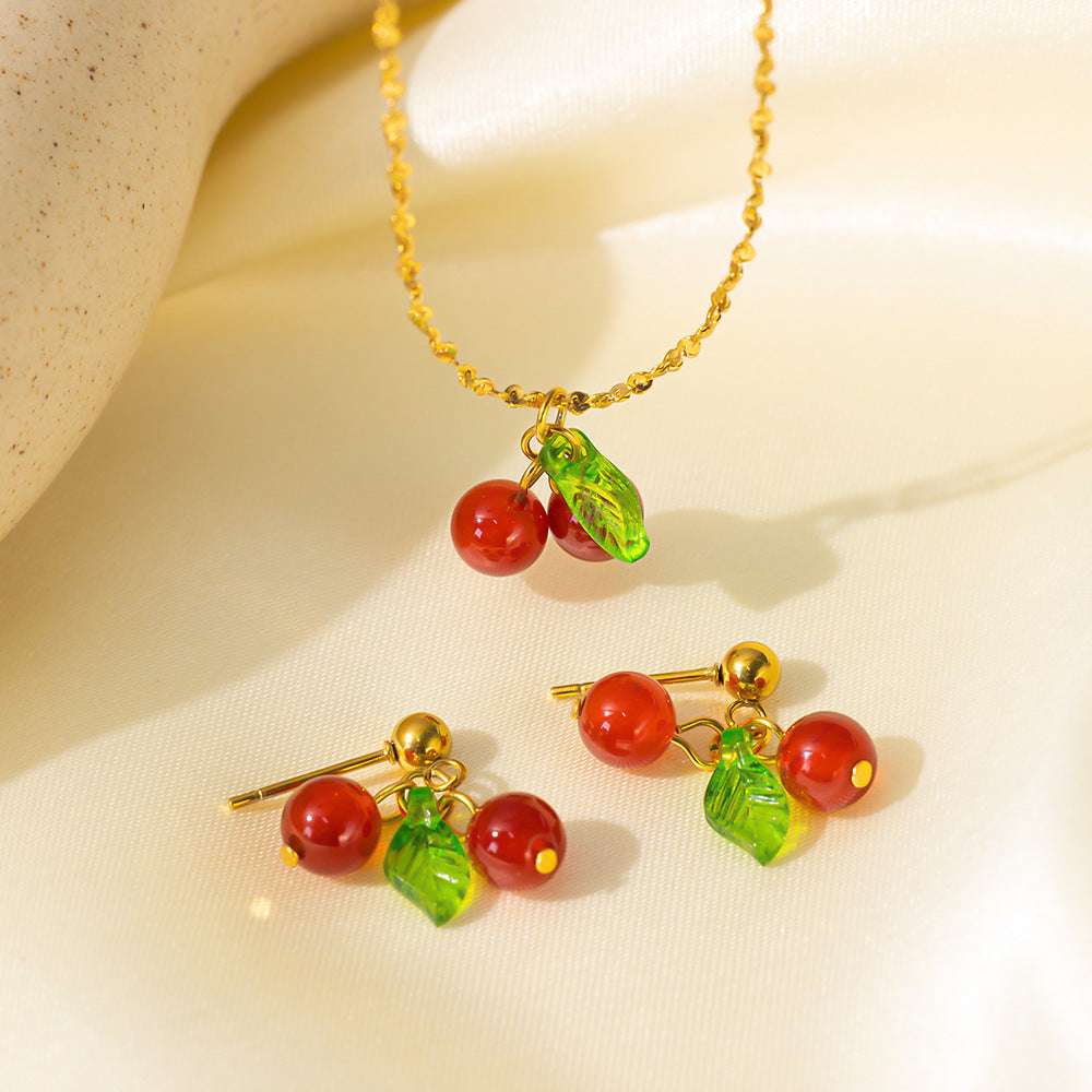 Stainless Steel Necklace Earrings Women's Jewelry Suit | Orazek UK Ltd