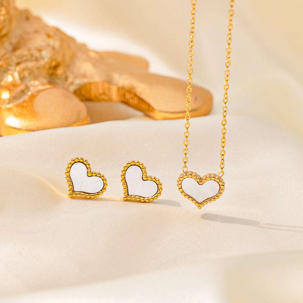 Stainless Steel Necklace Earrings Women's Jewelry Suit | Orazek UK Ltd