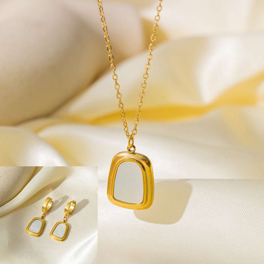 Stainless Steel Necklace Earrings Women's Jewelry Suit | Orazek UK Ltd