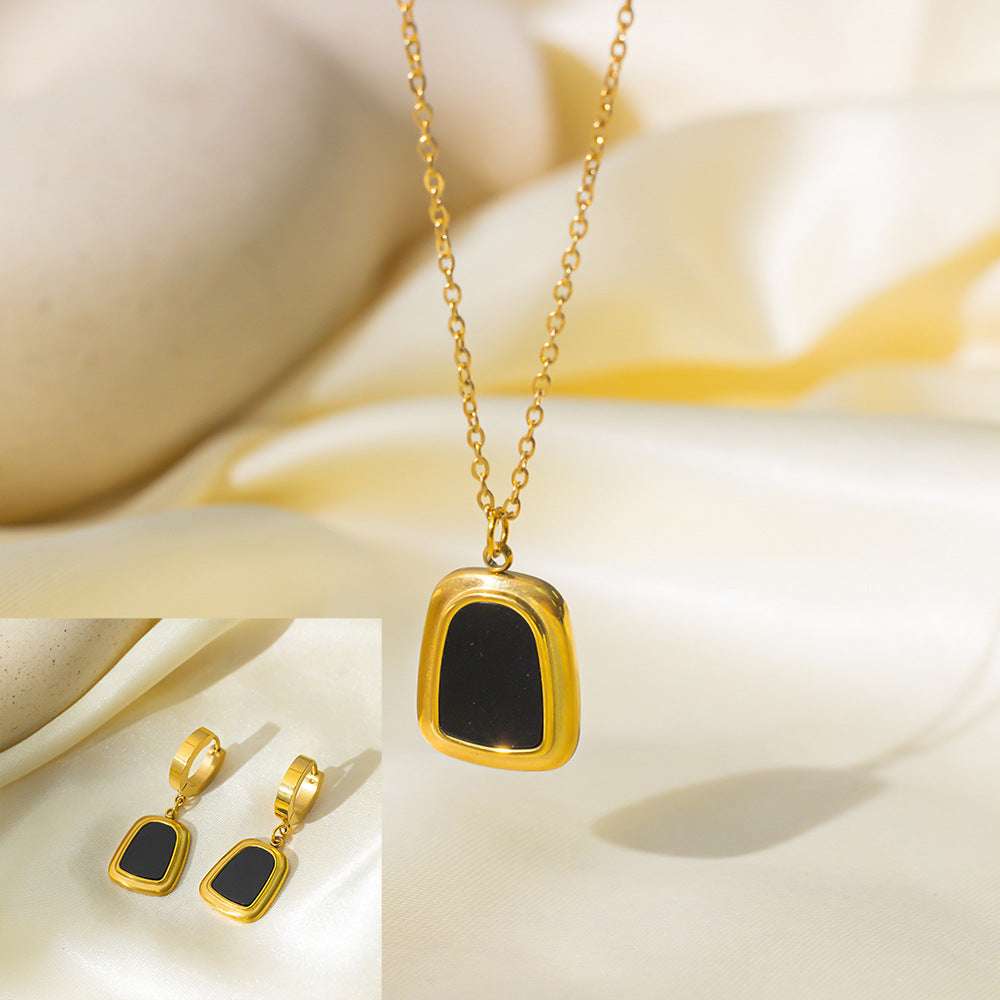 Stainless Steel Necklace Earrings Women's Jewelry Suit | Orazek UK Ltd
