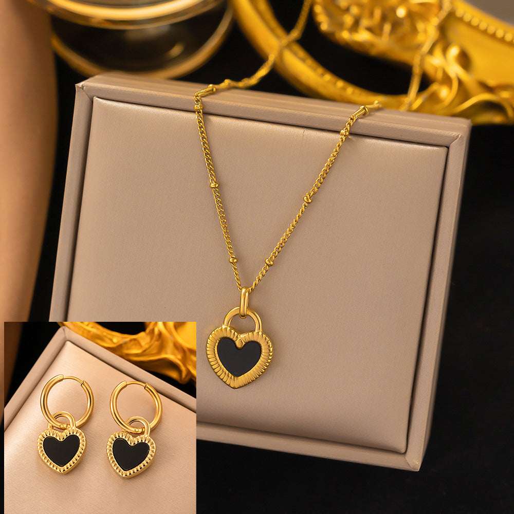 Stainless Steel Necklace Earrings Women's Jewelry Suit | Orazek UK Ltd