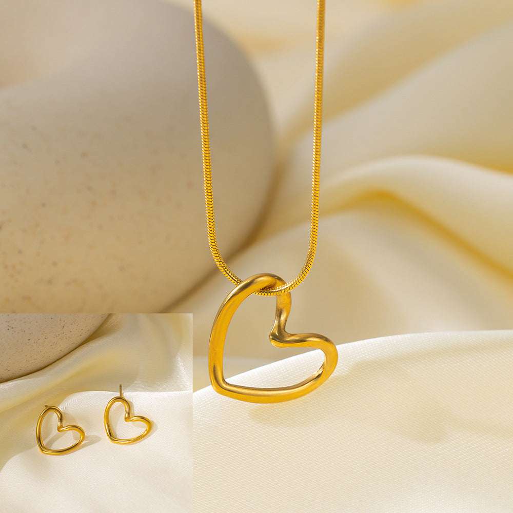 Stainless Steel Necklace Earrings Women's Jewelry Suit | Orazek UK Ltd