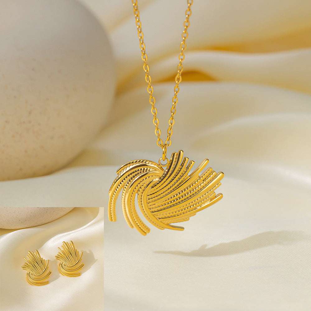 Stainless Steel Necklace Earrings Women's Jewelry Suit | Orazek UK Ltd