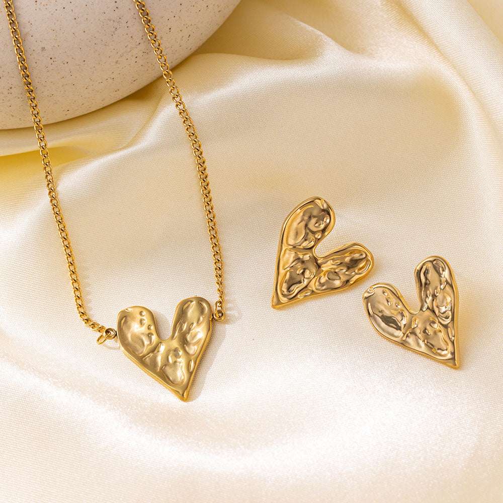 Stainless Steel Necklace Earrings Women's Jewelry Suit | Orazek UK Ltd