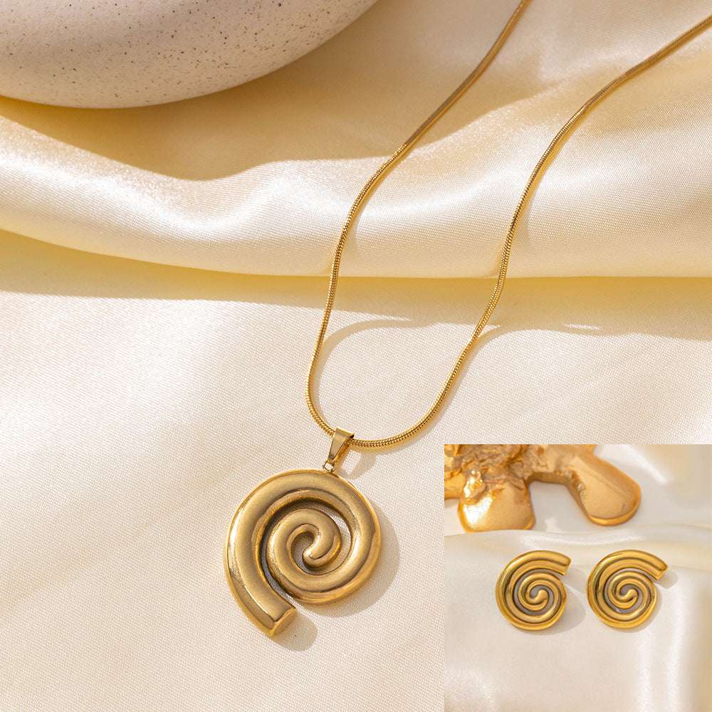 Stainless Steel Necklace Earrings Women's Jewelry Suit | Orazek UK Ltd