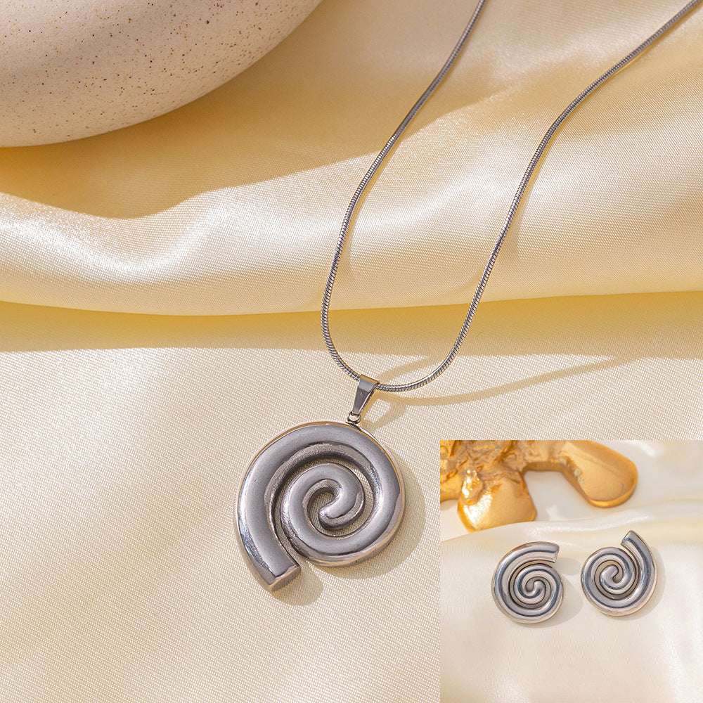 Stainless Steel Necklace Earrings Women's Jewelry Suit | Orazek UK Ltd