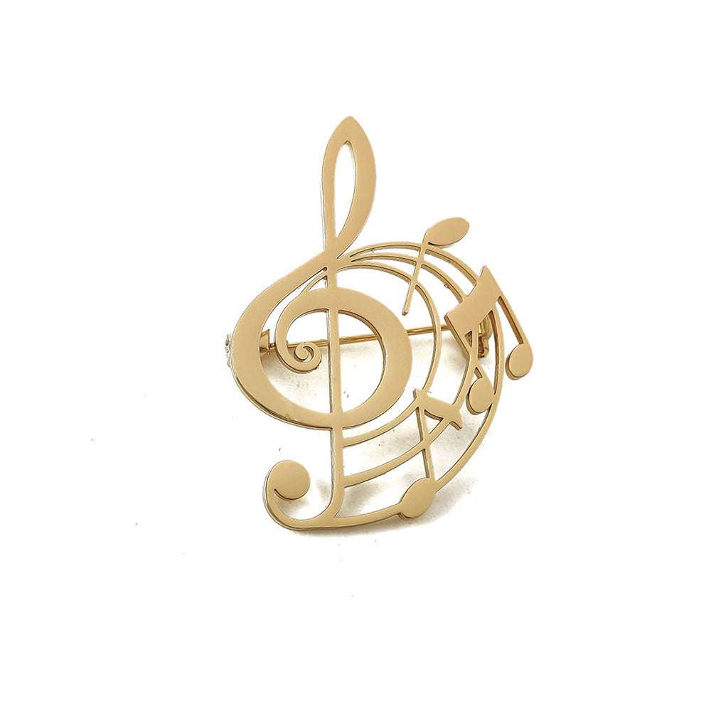 Stainless Steel Note Brooch For Suit Shirts | Orazek UK Ltd