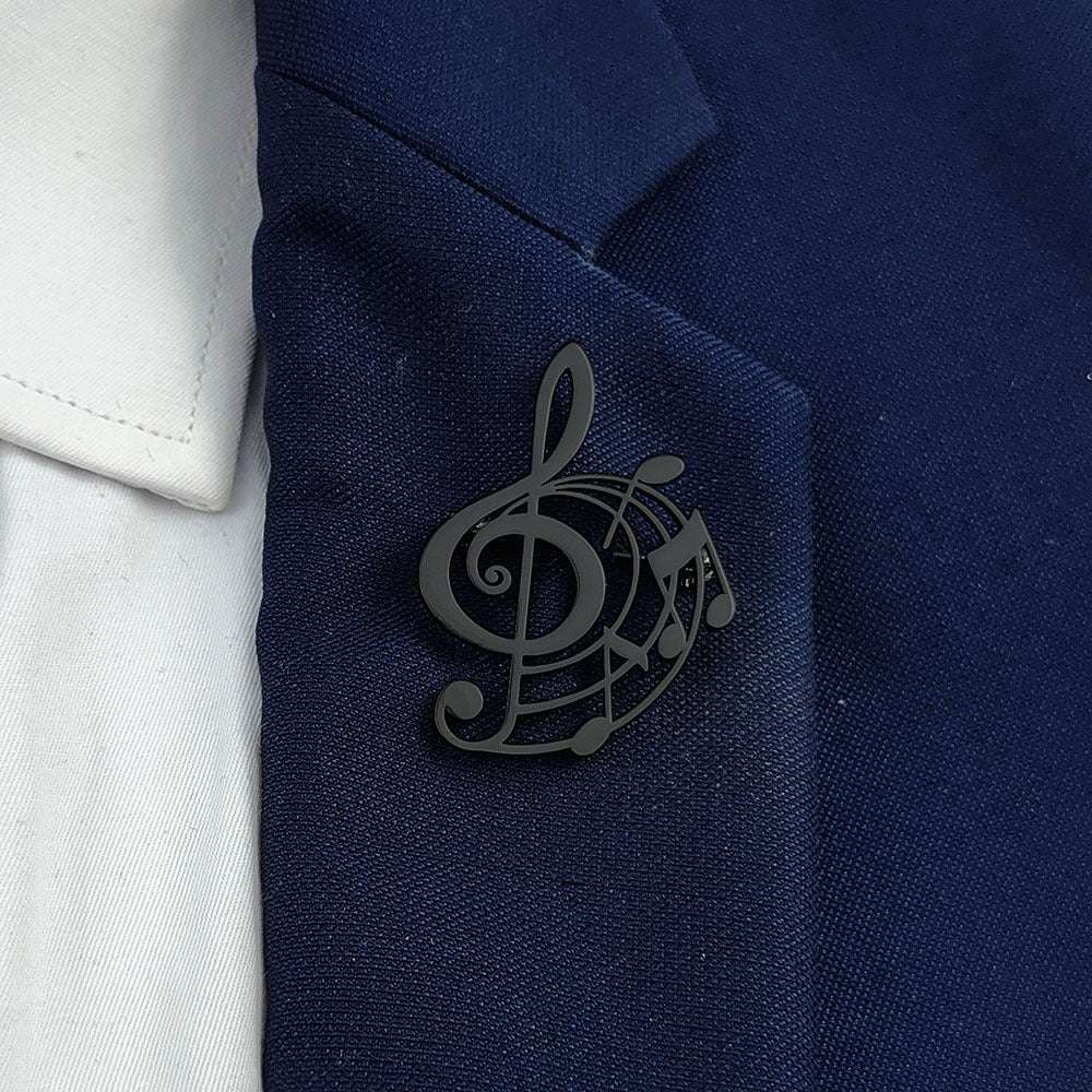 Stainless Steel Note Brooch For Suit Shirts Orazek UK Ltd
