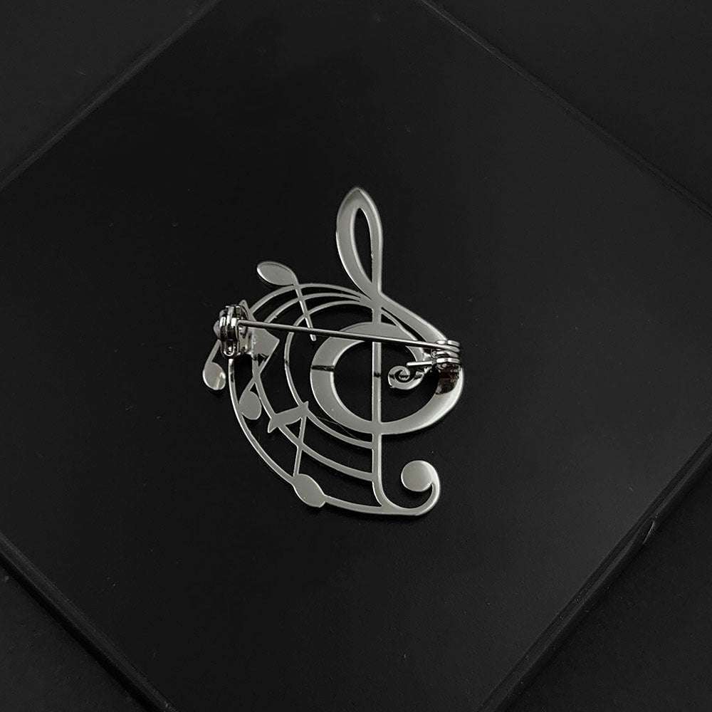 Stainless Steel Note Brooch For Suit Shirts Orazek UK Ltd