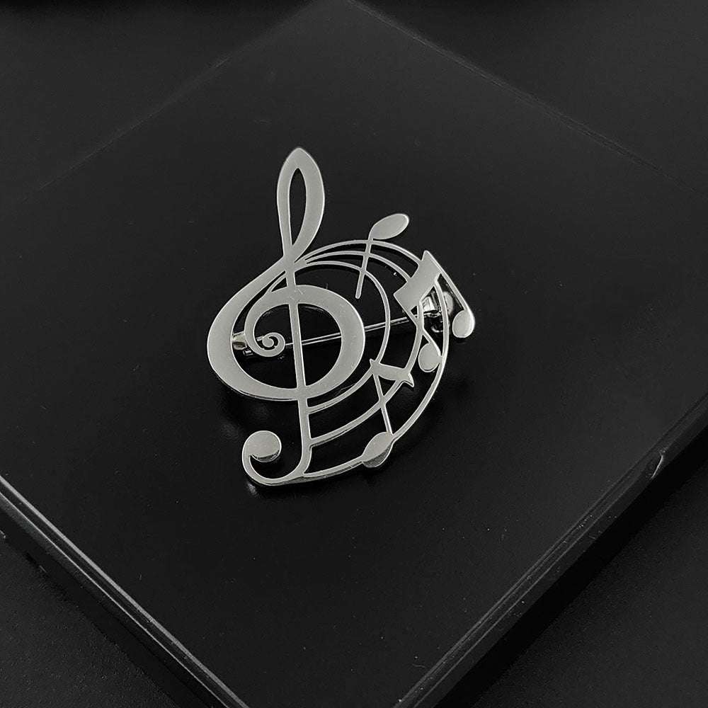 Stainless Steel Note Brooch For Suit Shirts Orazek UK Ltd