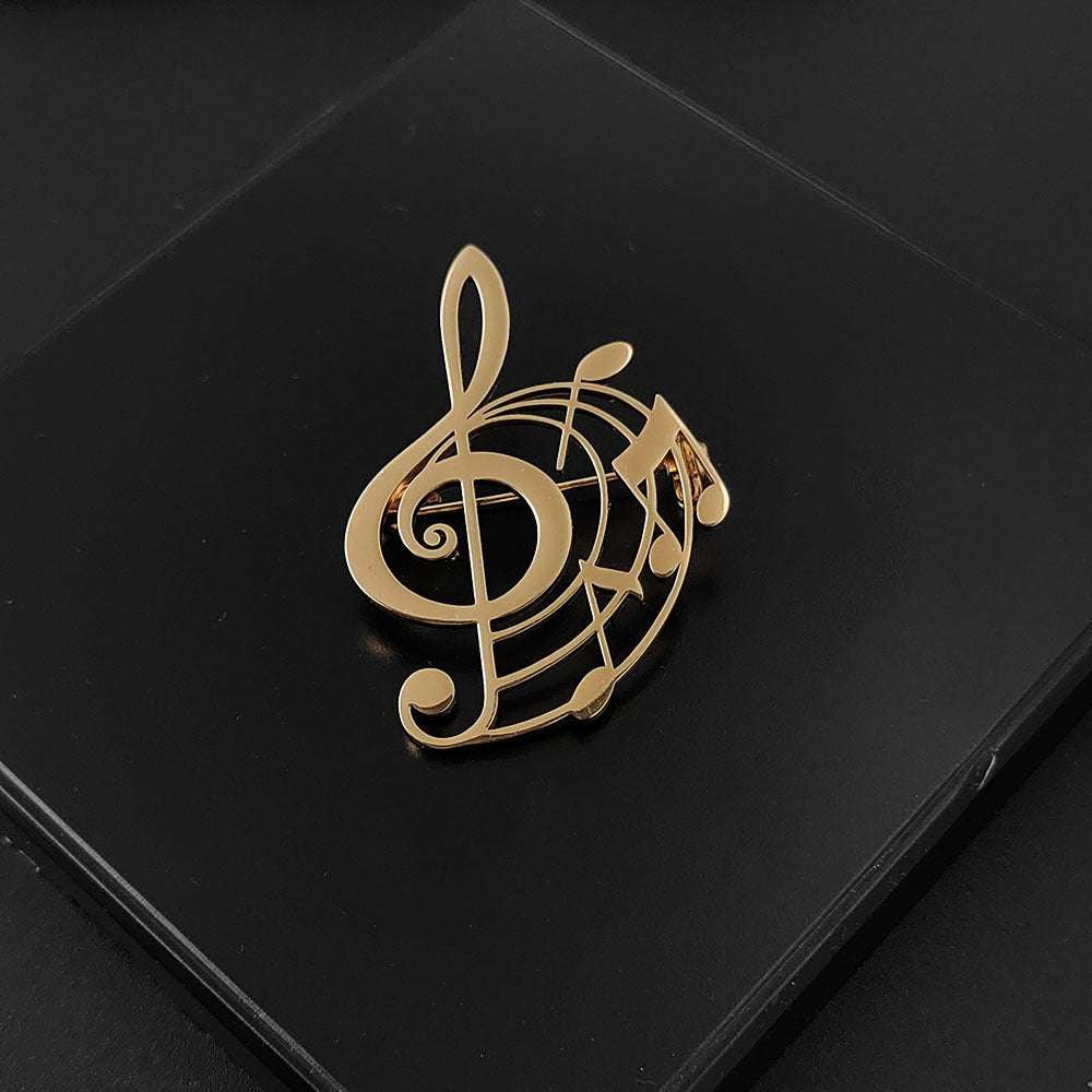 Stainless Steel Note Brooch For Suit Shirts Orazek UK Ltd