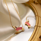Stainless Steel Oil-Dripping Puppy Bracelet Womens High-End Necklace Light Luxury | Orazek UK Ltd