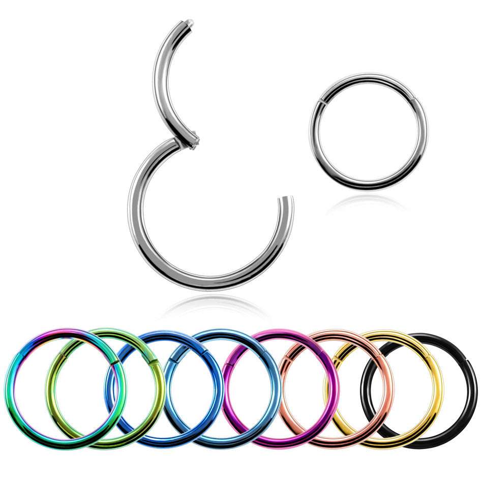 Stainless Steel Pierced Nose Ring Interface Ring Closed Ring Seamless Connection Nose Ring Earrings | Orazek UK Ltd