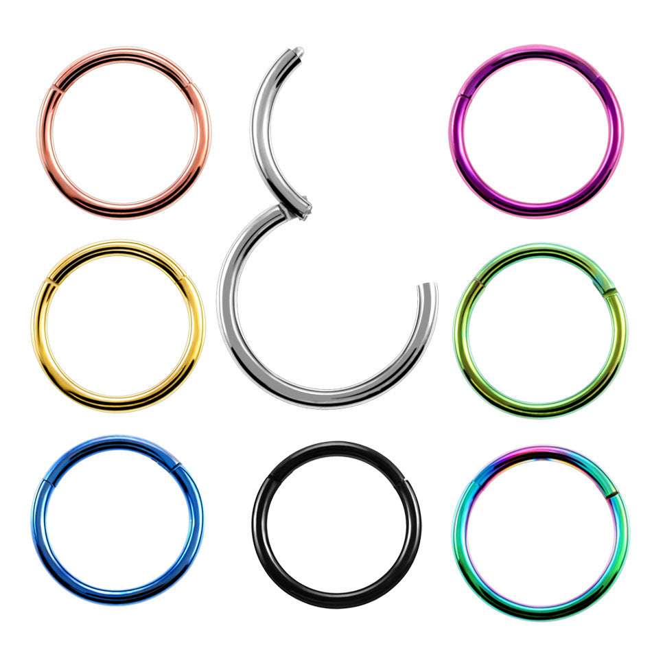 Stainless Steel Pierced Nose Ring Interface Ring Closed Ring Seamless Connection Nose Ring Earrings | Orazek UK Ltd